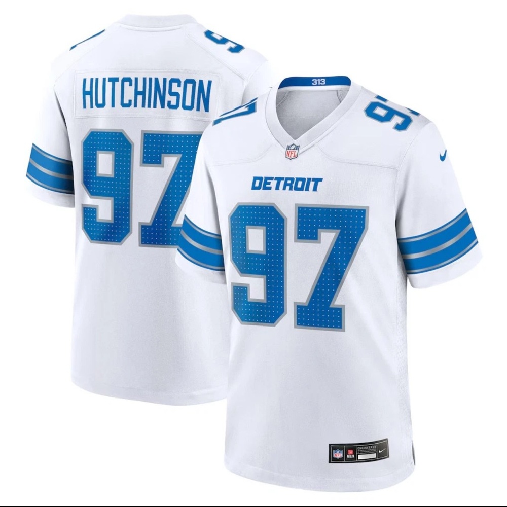 NWT Nike officially licensed Detroit Lions stitched jersey XL Hutchinson